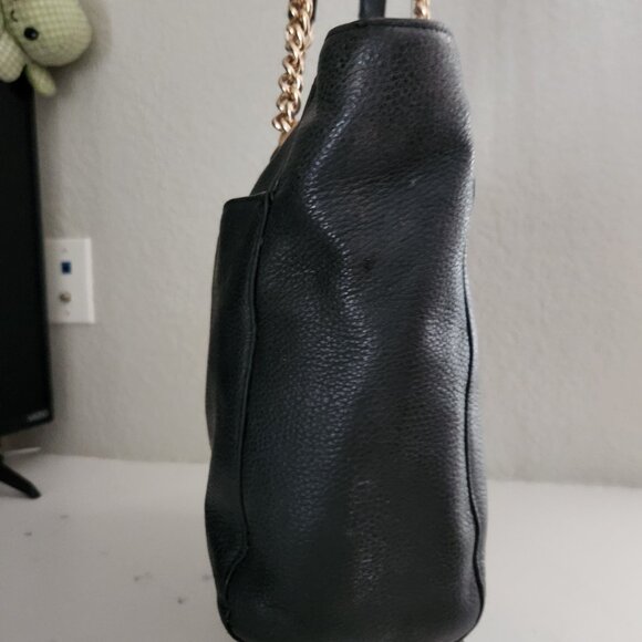 Euc Coach Marlie Black Leather Shoulder Bag Tote Purse - Picture 7 of 15